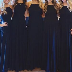 Lulu's Classic Black Maxi Dress